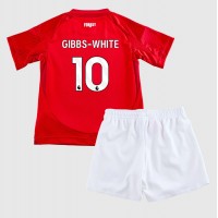 Nottingham Forest Morgan Gibbs-White #10 Hemmaställ Barn 2024-25 Korta ärmar (+ Korta byxor)